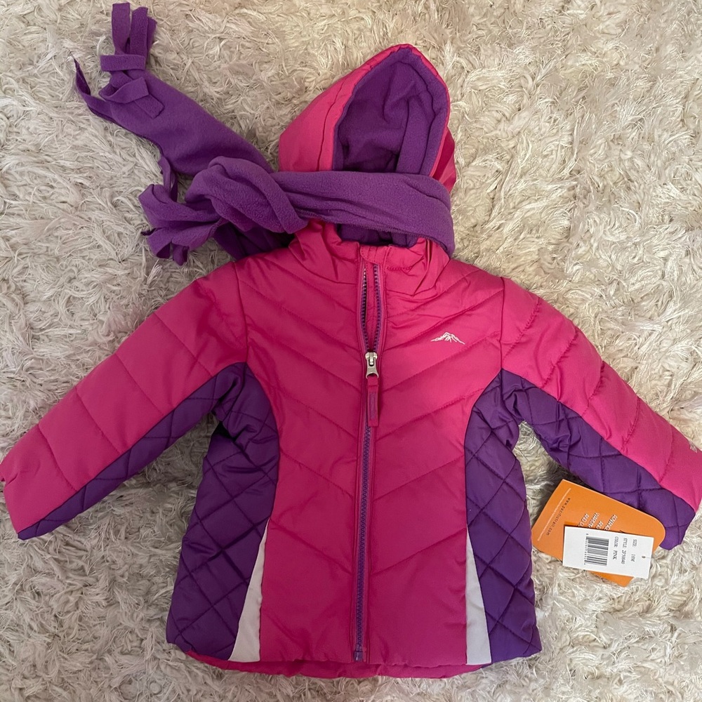 Toddler jacket with matching scarf